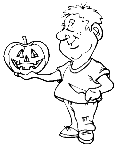 Plansa de colorat cu Halloween 103 6